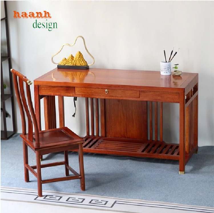 Mẫu bàn làm việc gỗ tự nhiên đẹp phù hợp mọi không gian