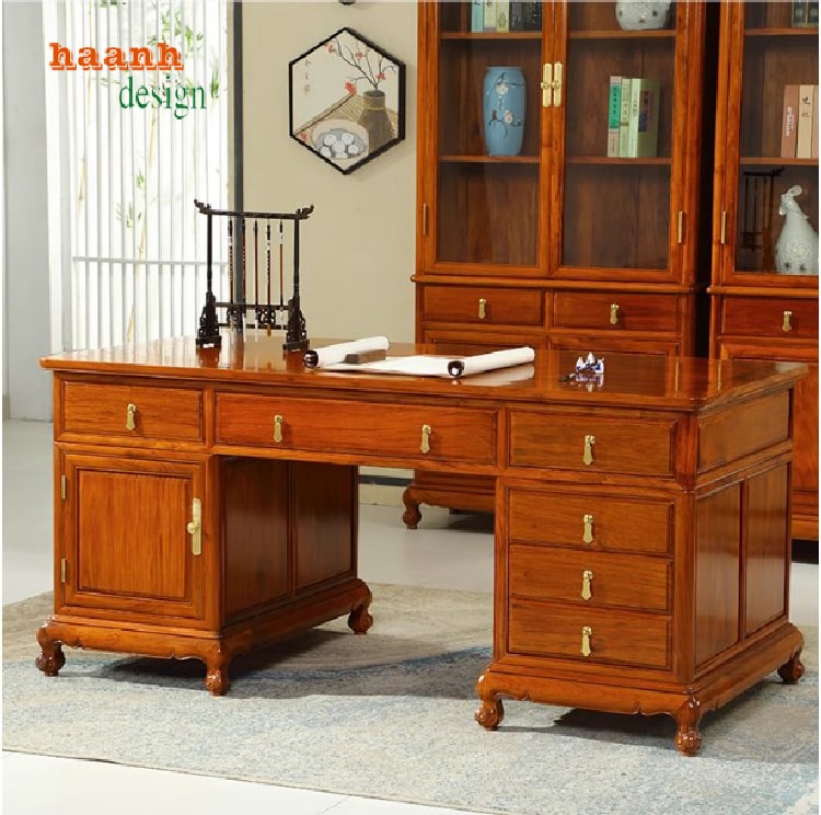 bàn làm việc gỗ giả cổ
