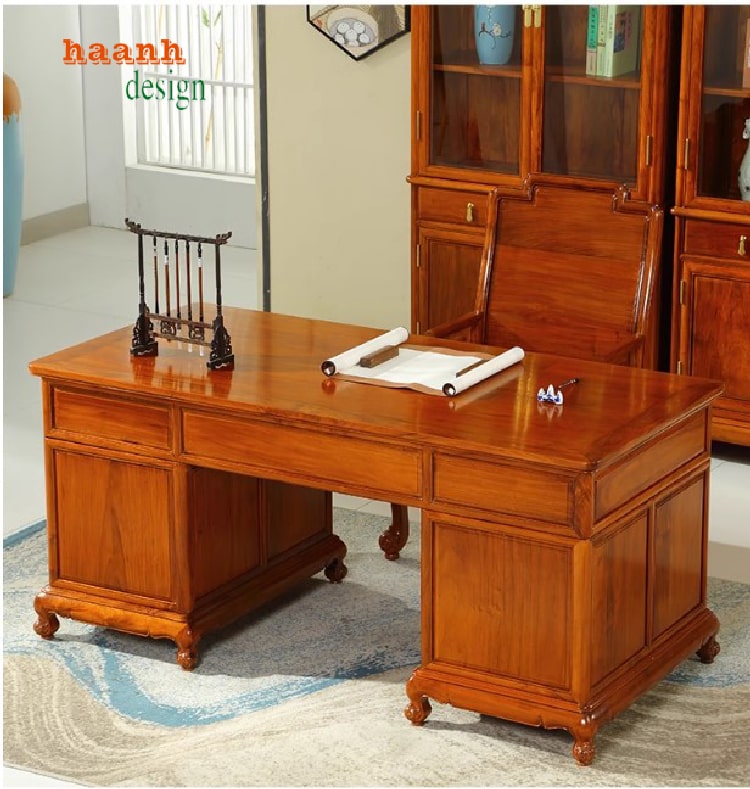 bàn làm việc gỗ giả cổ