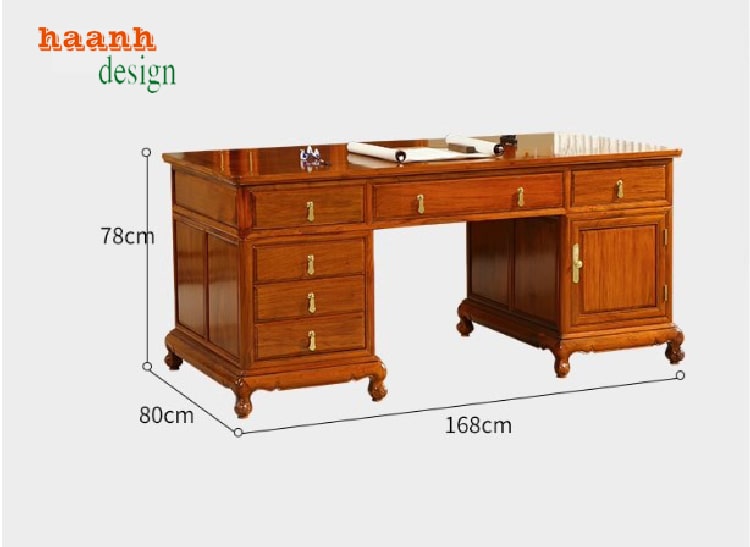 bàn làm việc gỗ giả cổ