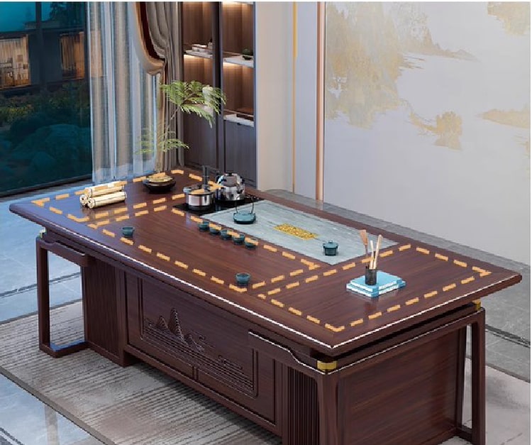 Bàn ghế làm việc gỗ gụ