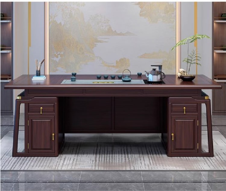 Bàn ghế làm việc gỗ gụ
