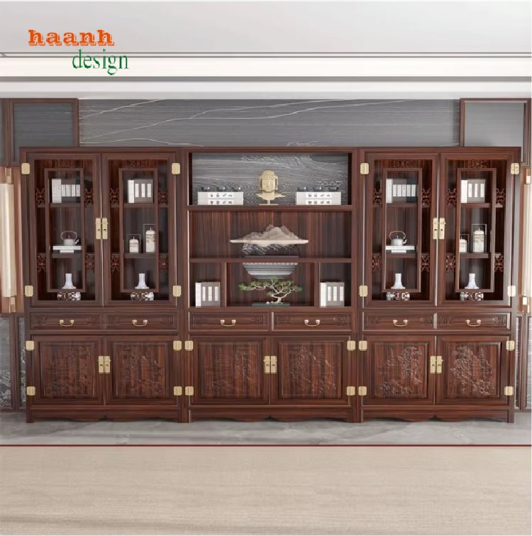 bàn làm việc gỗ gụ tự nhiên