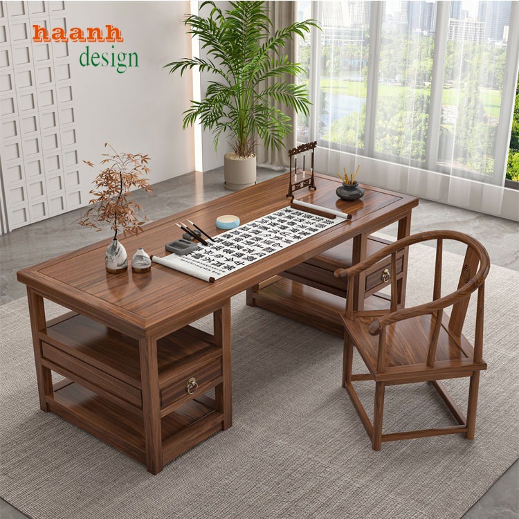 Bàn làm việc gỗ tự nhiên