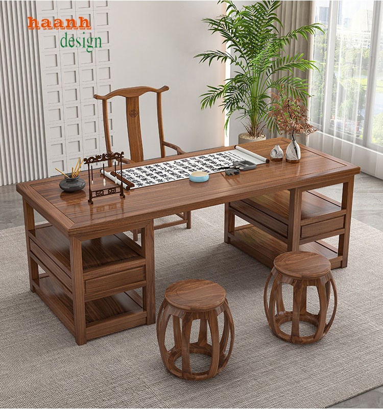 Bàn làm việc gỗ tự nhiên