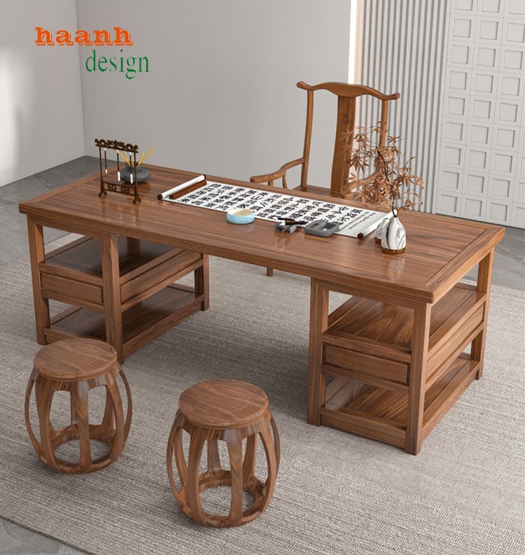 Bàn làm việc gỗ tự nhiên