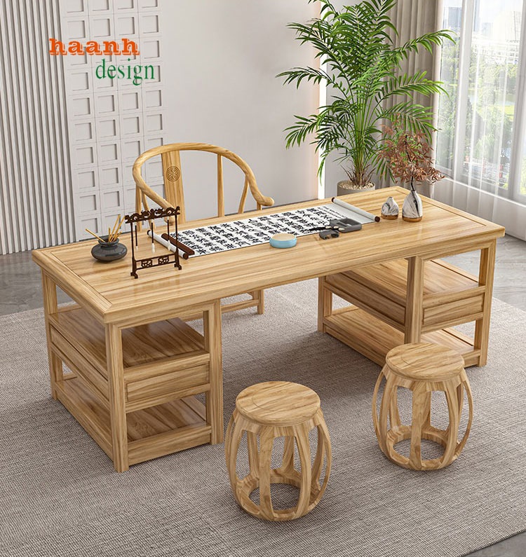 Bàn làm việc gỗ tự nhiên