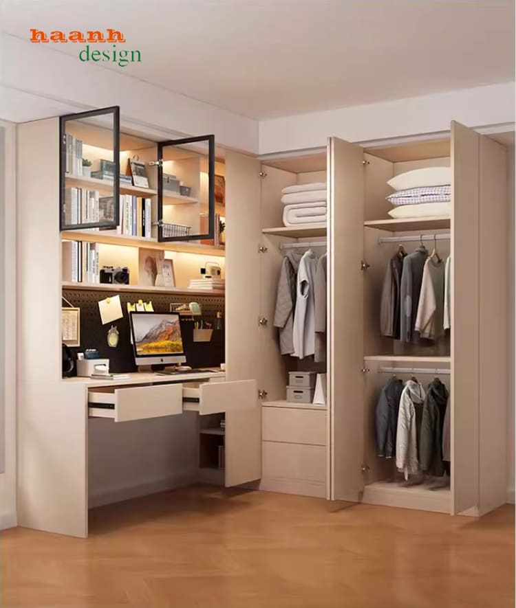 chi tiết bề mặt bàn làm việc gỗ veneer sồi sơn pu inchem