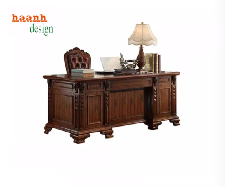 bàn làm việc gỗ tân cổ điển