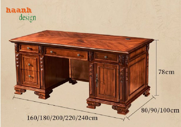 bàn làm việc tân cổ điển châu Âu