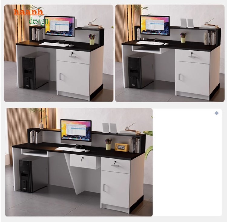 bàn lễ tân công ty sản xuất hiện đại