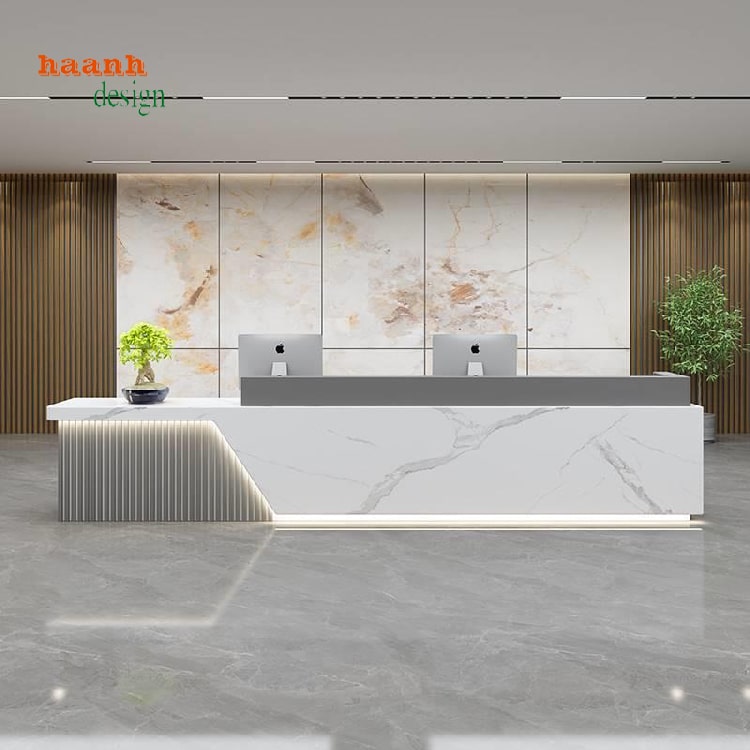 quầy lễ tân đẹp hiện đại