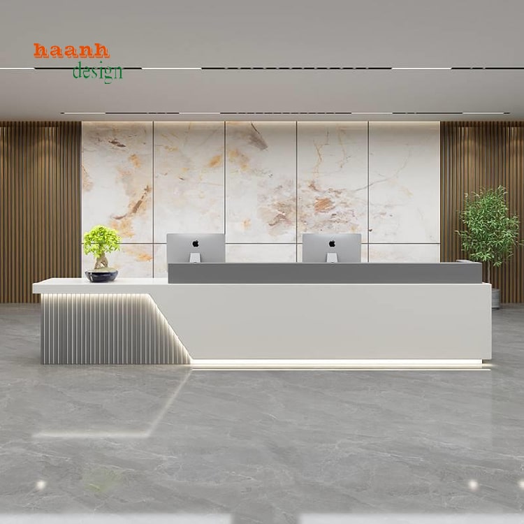 quầy lễ tân đẹp hiện đại