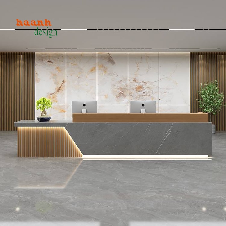 quầy lễ tân đẹp hiện đại