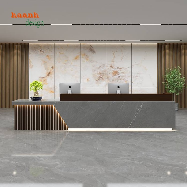 quầy lễ tân đẹp hiện đại