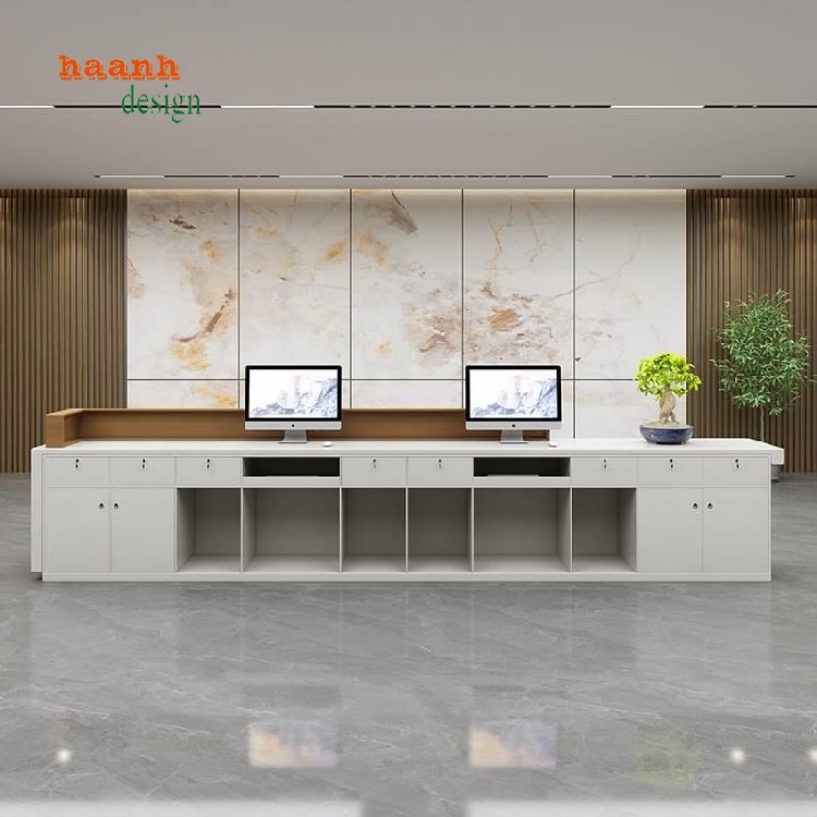 quầy lễ tân đẹp hiện đại