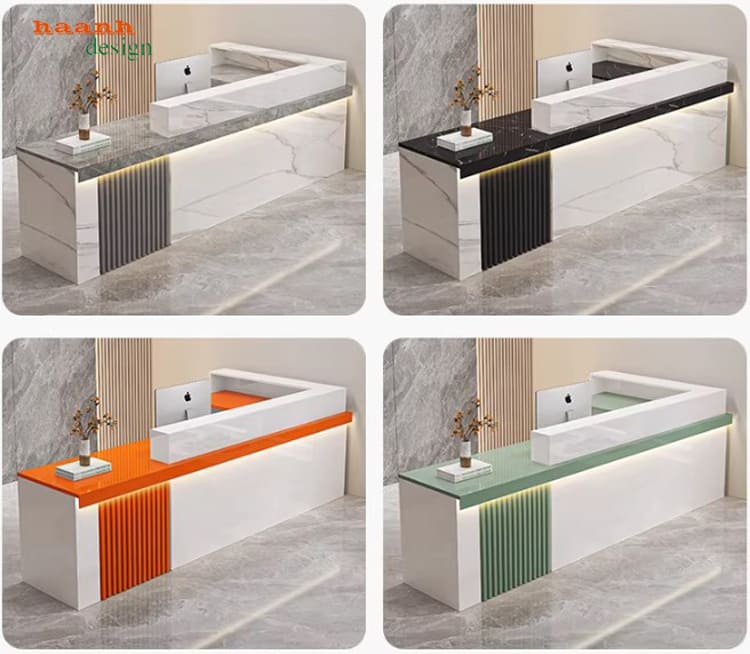quầy tiếp tân đẹp cho văn phòng công ty hiện đại