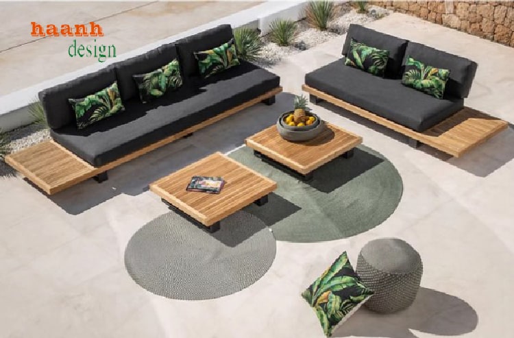 Bàn ghế gỗ ngoài trời gỗ Teak sang trọng