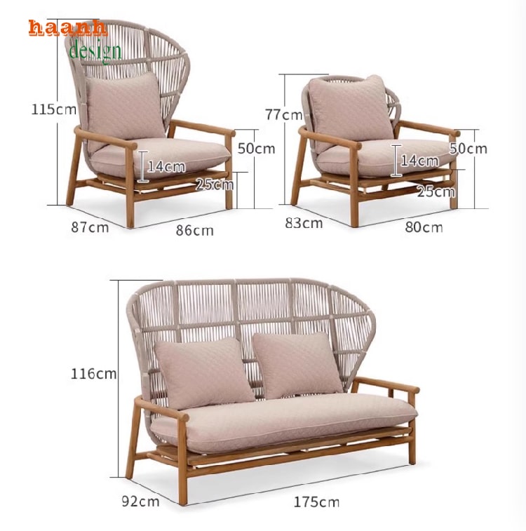 bàn ghế gỗ teak ngoài trời