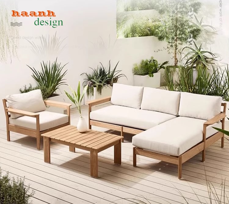 Sofa ngoài trời gỗ Teak