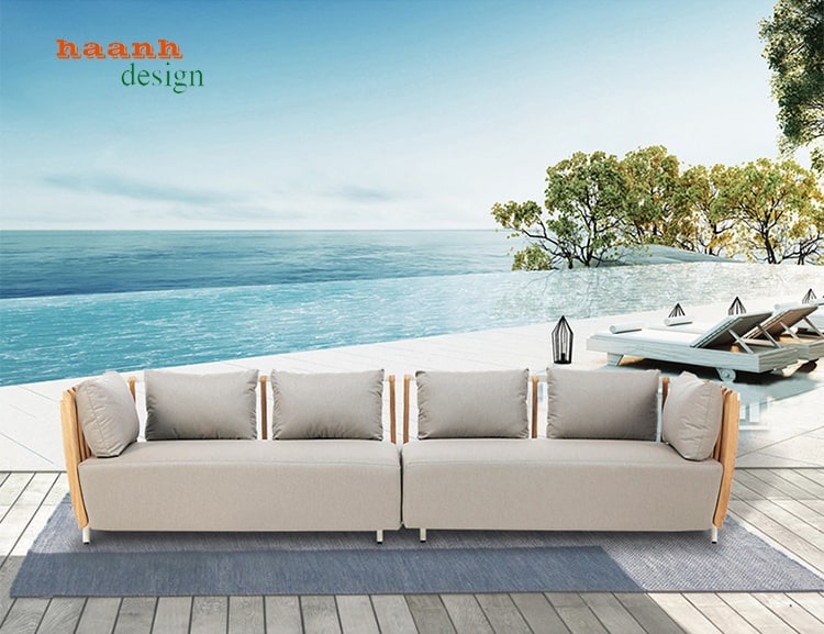 sofa gỗ Teak Nam Mỹ ngoài trời