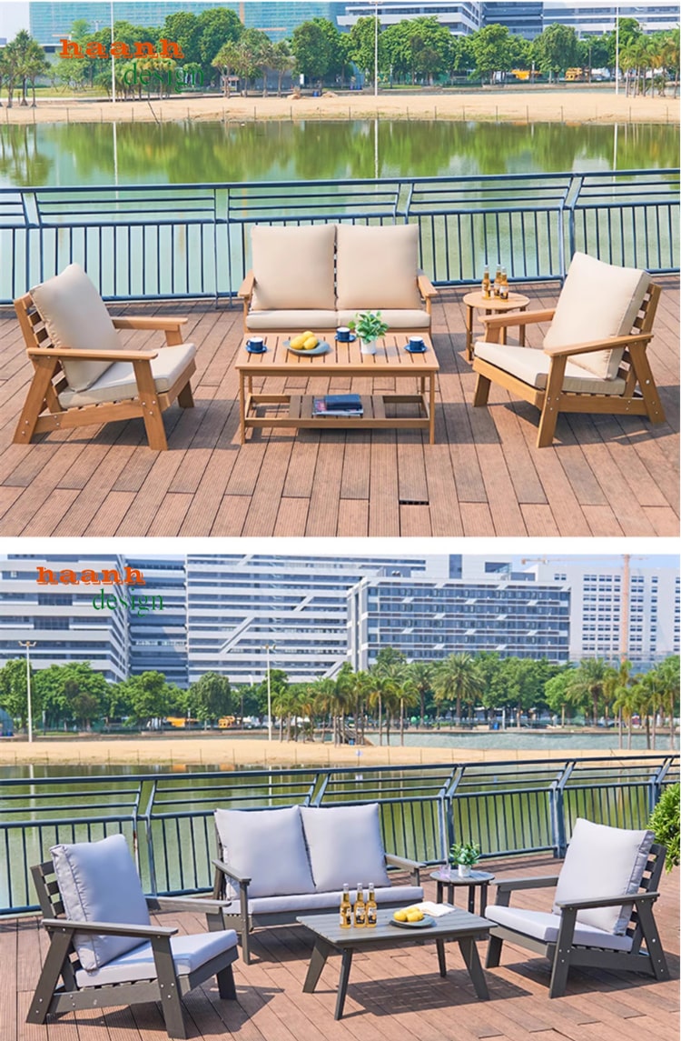 Sofa Ngoại Thất Teak Tự Nhiên