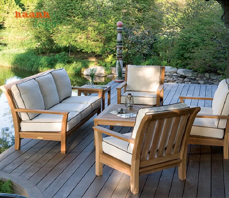 Sofa ngoài trời gỗ teak tự nhiên – Vẻ đẹp cho không gian-SNT 015
