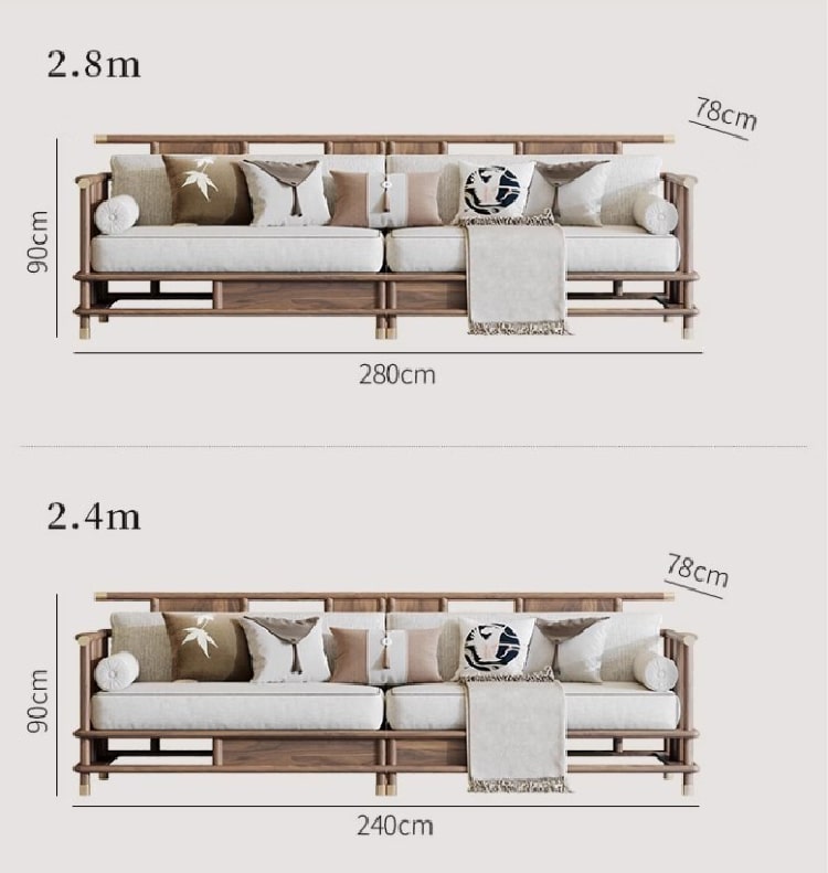 Sofa phòng khách gỗ óc chó