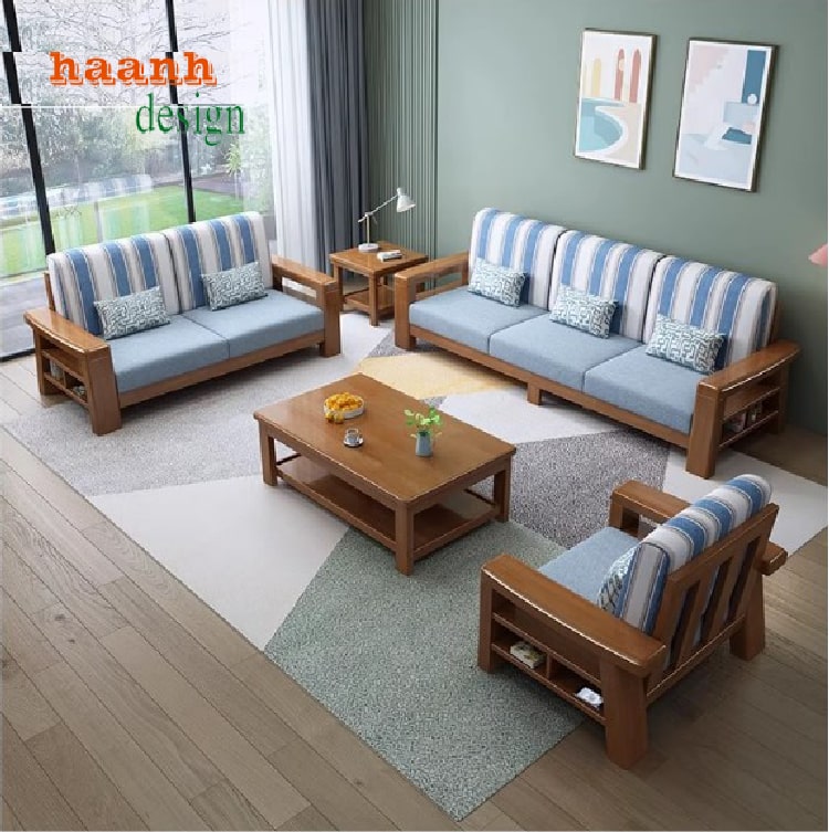 alt=Bàn Ghế Sofa Gỗ Sồi Phòng Khách