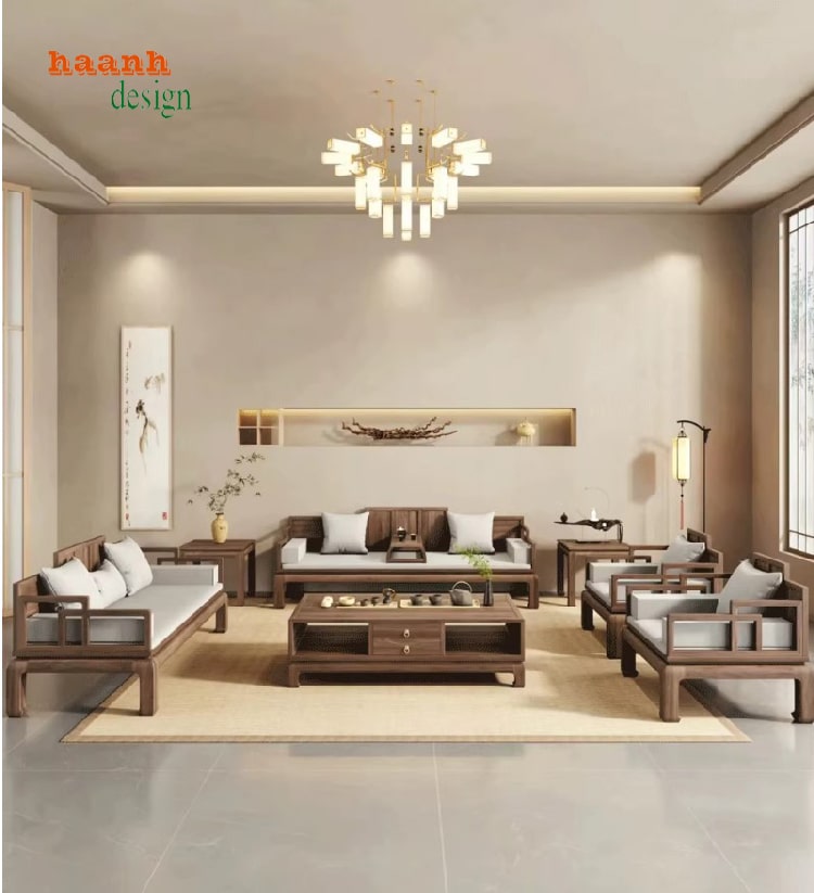 Cảm nhận sự ấm áp từ bàn ghế sofa gỗ hiện đại-SFH 010