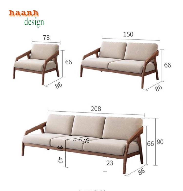 bàn ghế sofa gỗ phòng khách hiện đại
