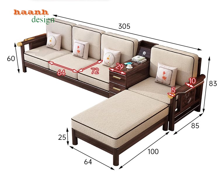 Mẫu ghế sofa gỗ đơn giản hiện đại