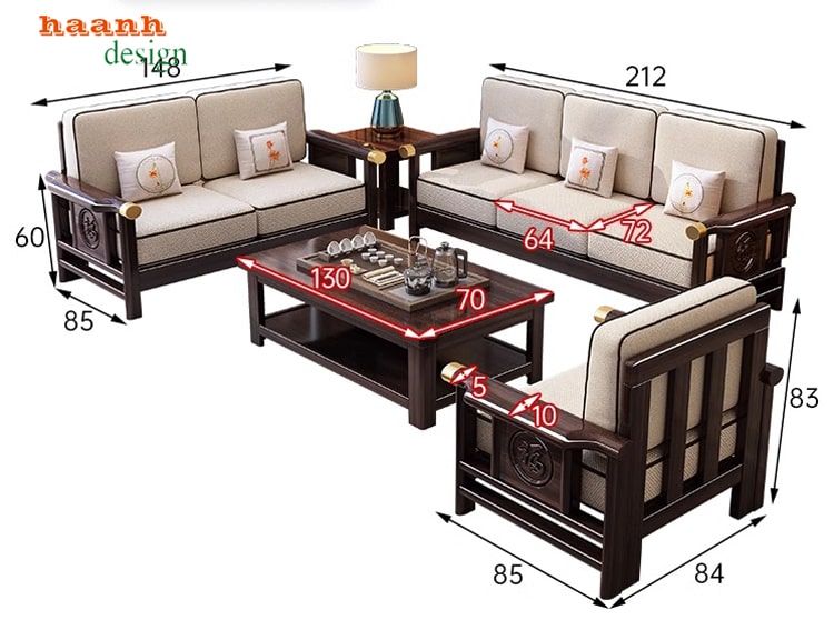 Mẫu ghế sofa gỗ đơn giản hiện đại