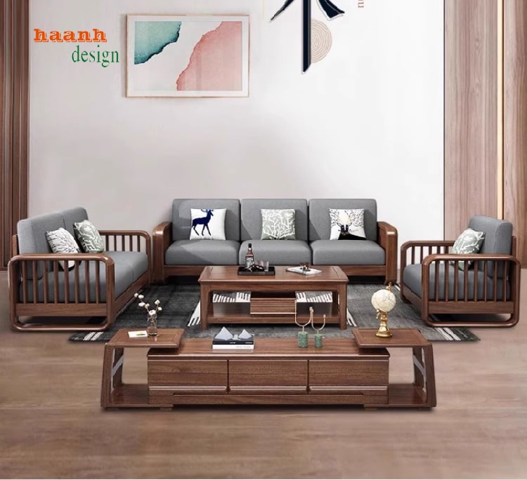 Sofa phòng khách gỗ sồi – Chất lượng từ gỗ nhập khẩu Mỹ & Nga-SFH 015