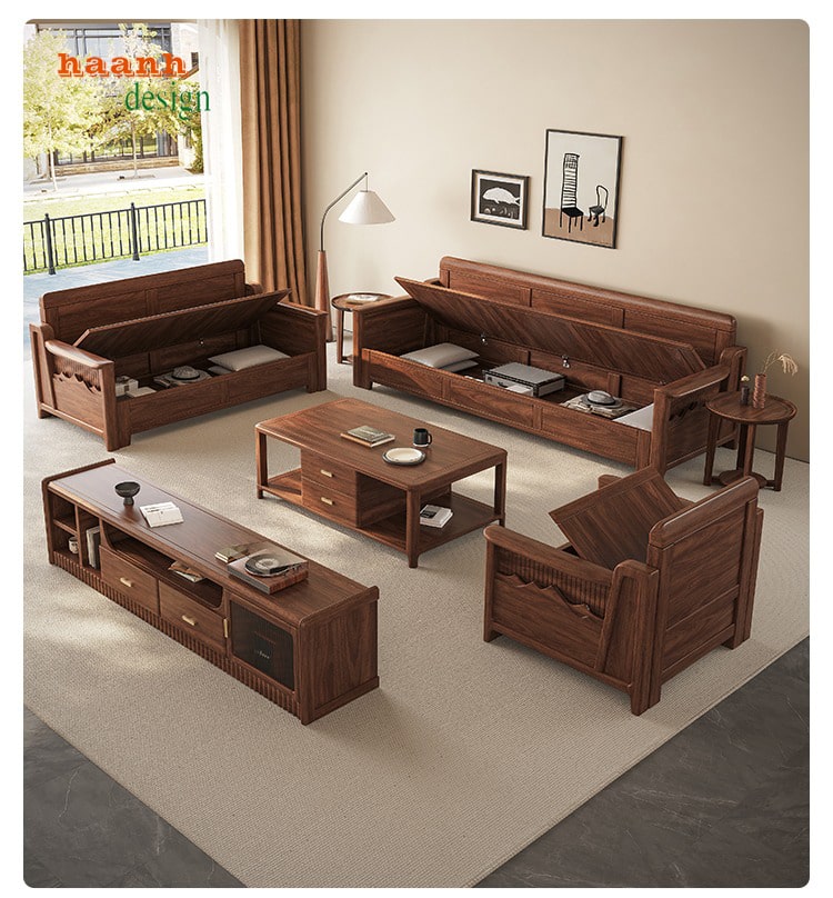 sofa gỗ hiện đại