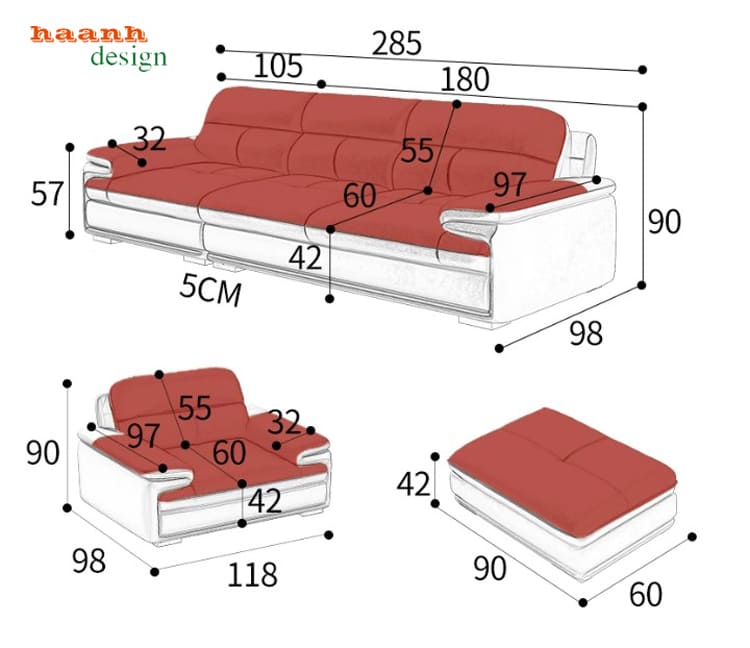 sofa gia đình đẹp cho phòng khách hiện đại