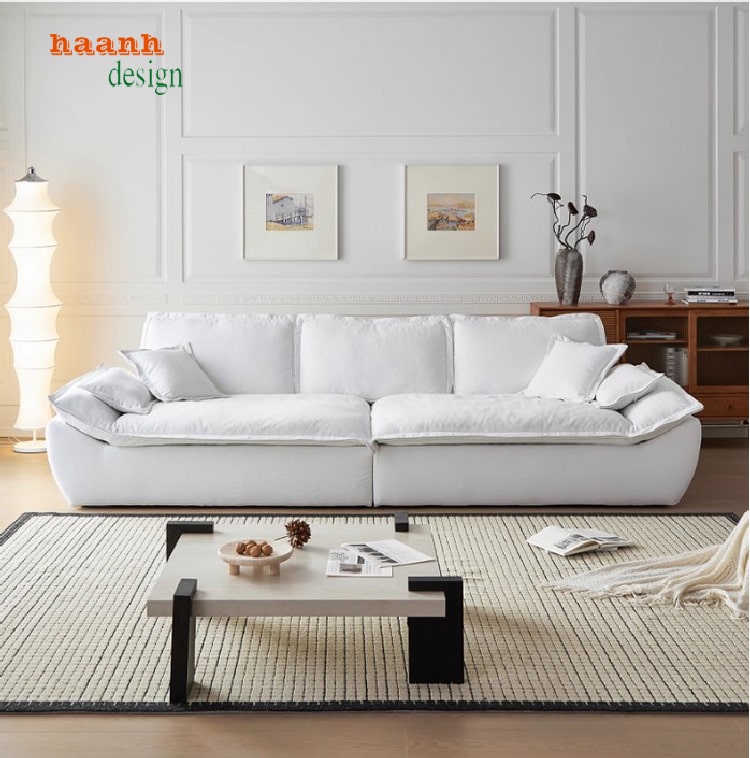 mẫu sofa nỉ đẹp hiện đại phong cách tối giản