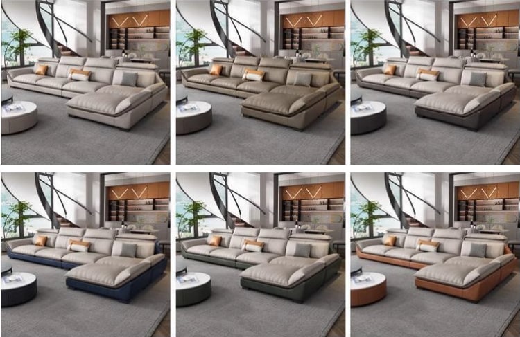 sofa gia đình hiện đại