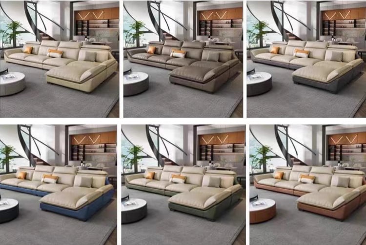 sofa gia đình hiện đại