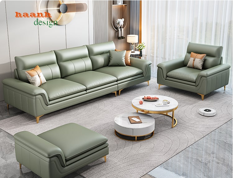 Sofa giả da phòng khách hiện đại chất lượng và sang trọng SFN 002