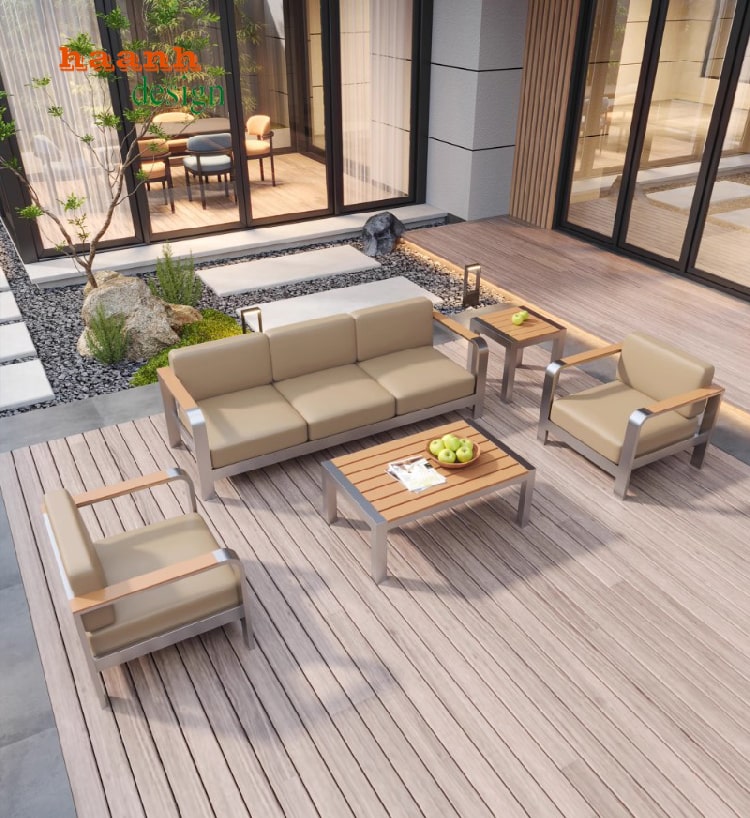 Thư giãn hoàn hảo trên sofa sắt sân vườn-SST 007