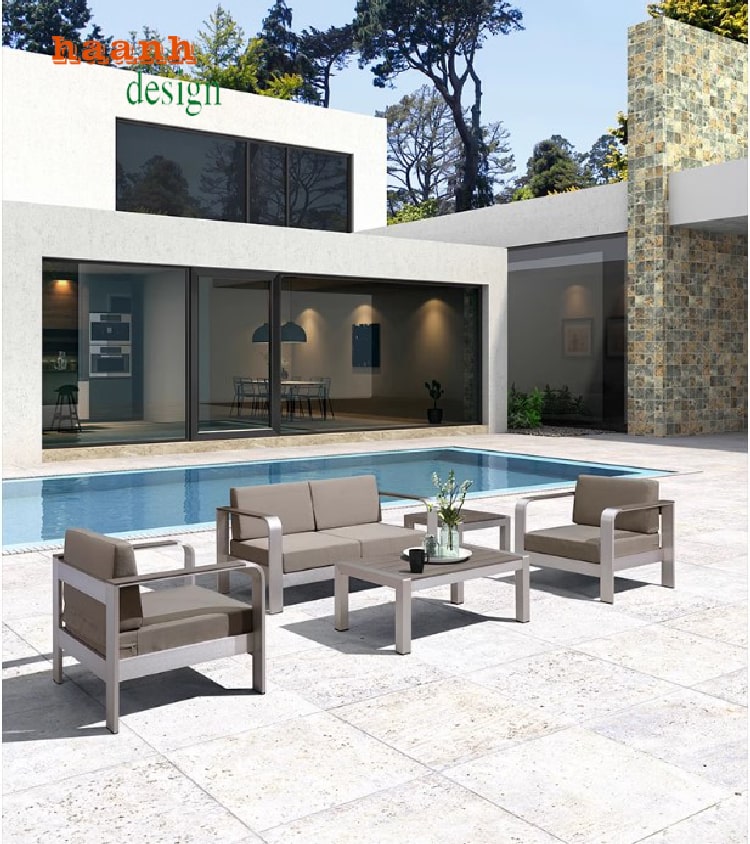 Bàn Ghế Sofa Sắt Ngoài Trời