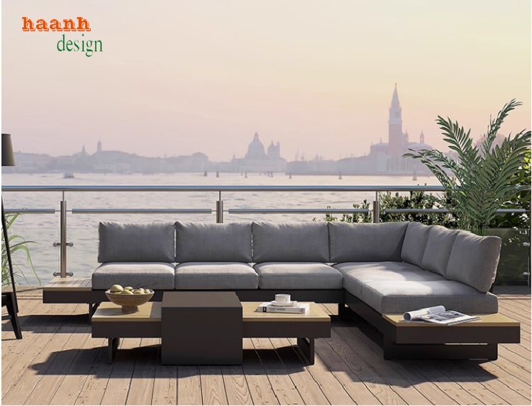 ghế sofa ngoài trời đệm vải kháng nước