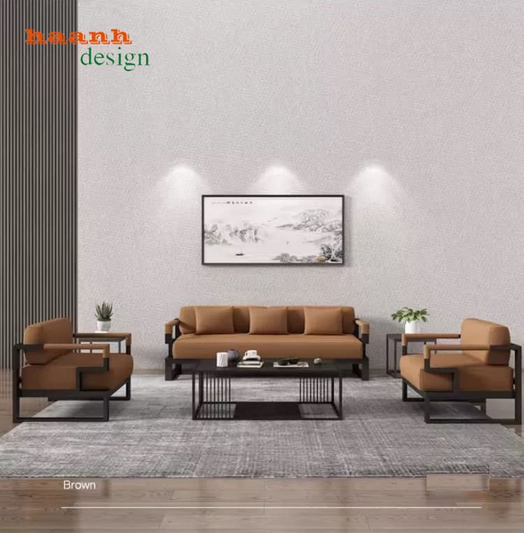 bàn ghế sofa sắt phòng khách phong cách Bắc Âu