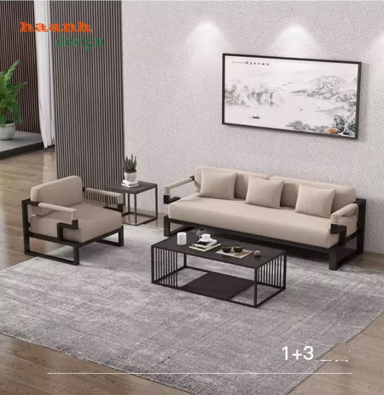 bàn ghế sofa sắt phòng khách cao cấp cho nhà phố