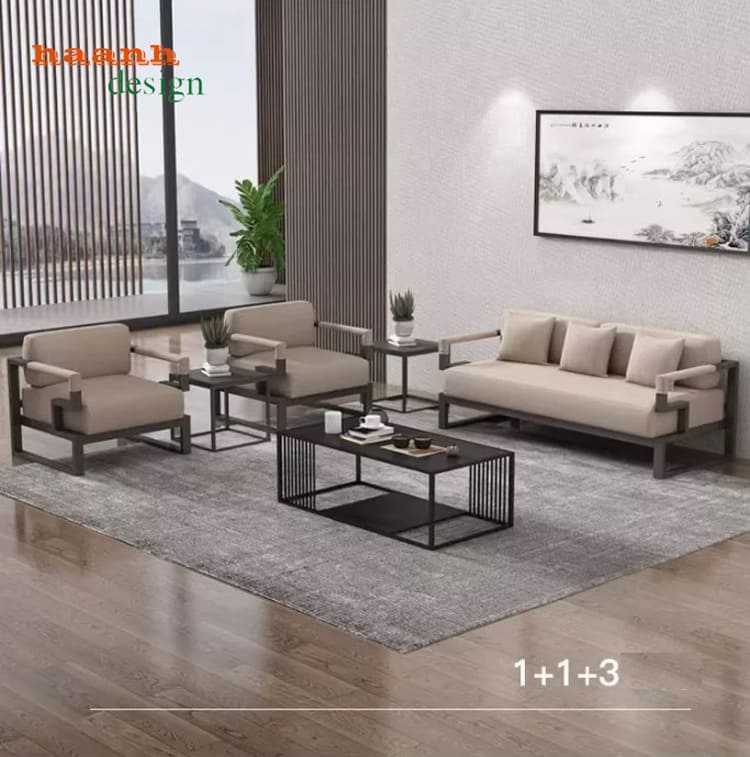 bàn ghế sofa sắt phòng khách hiện đại thiết kế tối giản