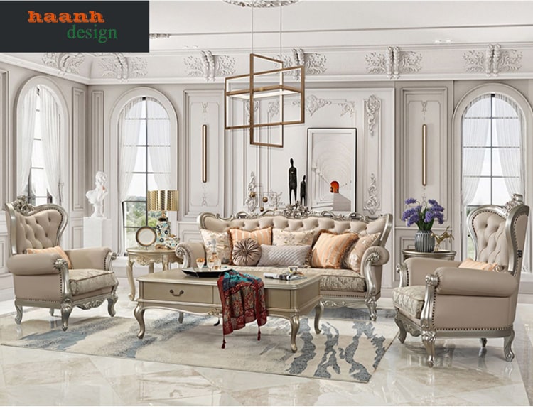 Bàn ghế sofa tân cổ điển châu âu