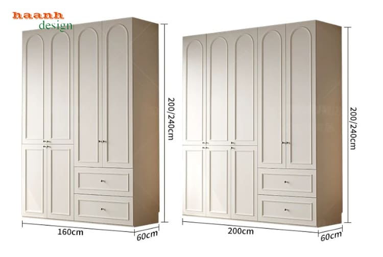 Kích thước TAT 011 loại 160 và 200 cm Kích thước tủ TAT 011 rộng 160 và 200 cm sâu 60 cm