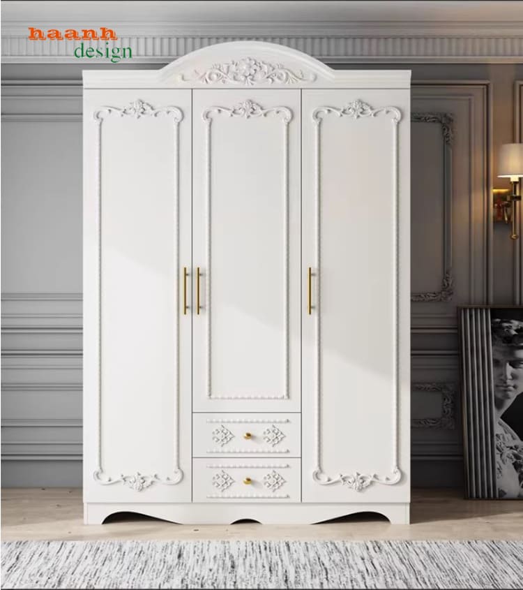 Mẫu tủ quần áo tân cổ điển đẹp cho phòng ngủ