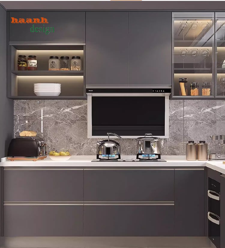 tủ bếp gỗ công nghiệp chống ẩm melamine
